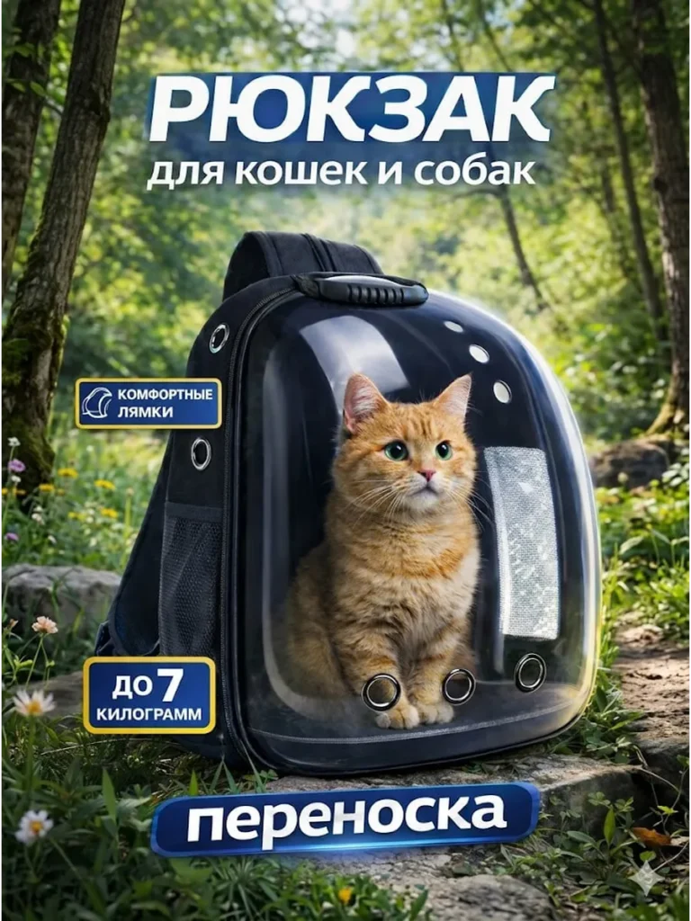 Переноска рюкзак для кошек и собак